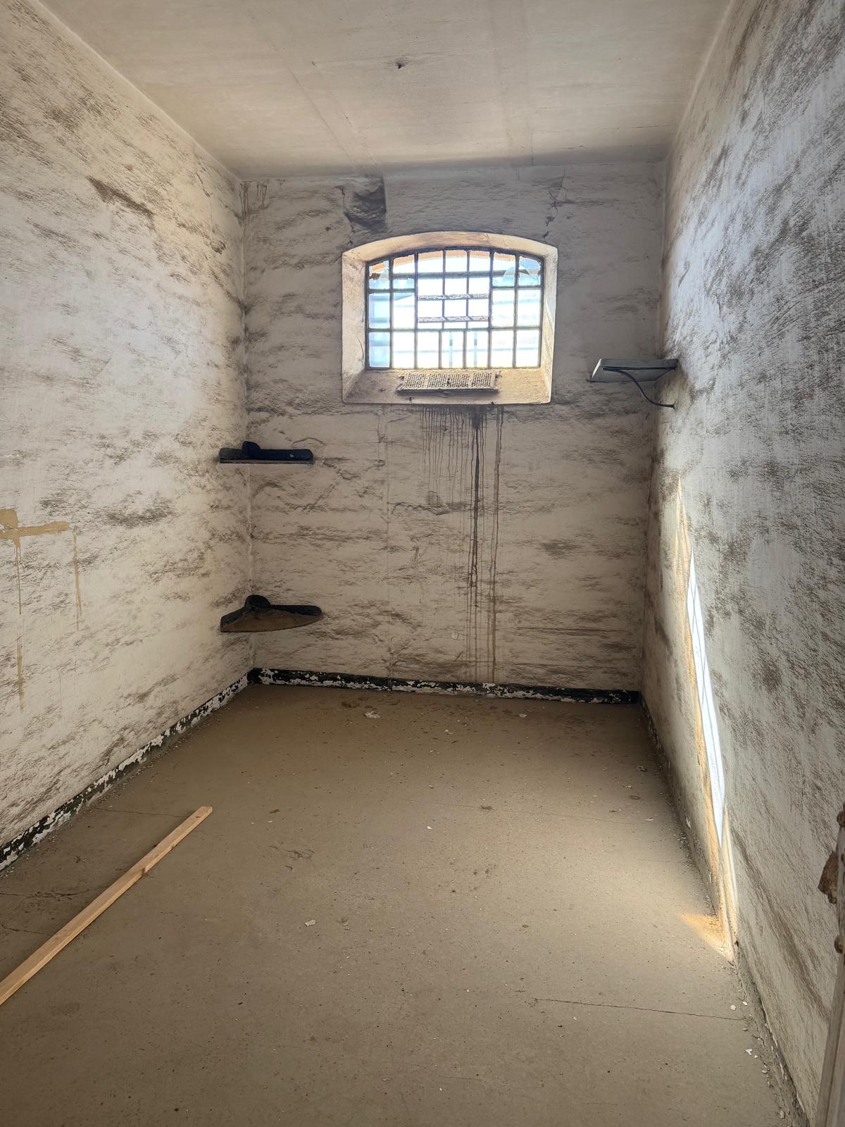 An original prison cell at Kordin