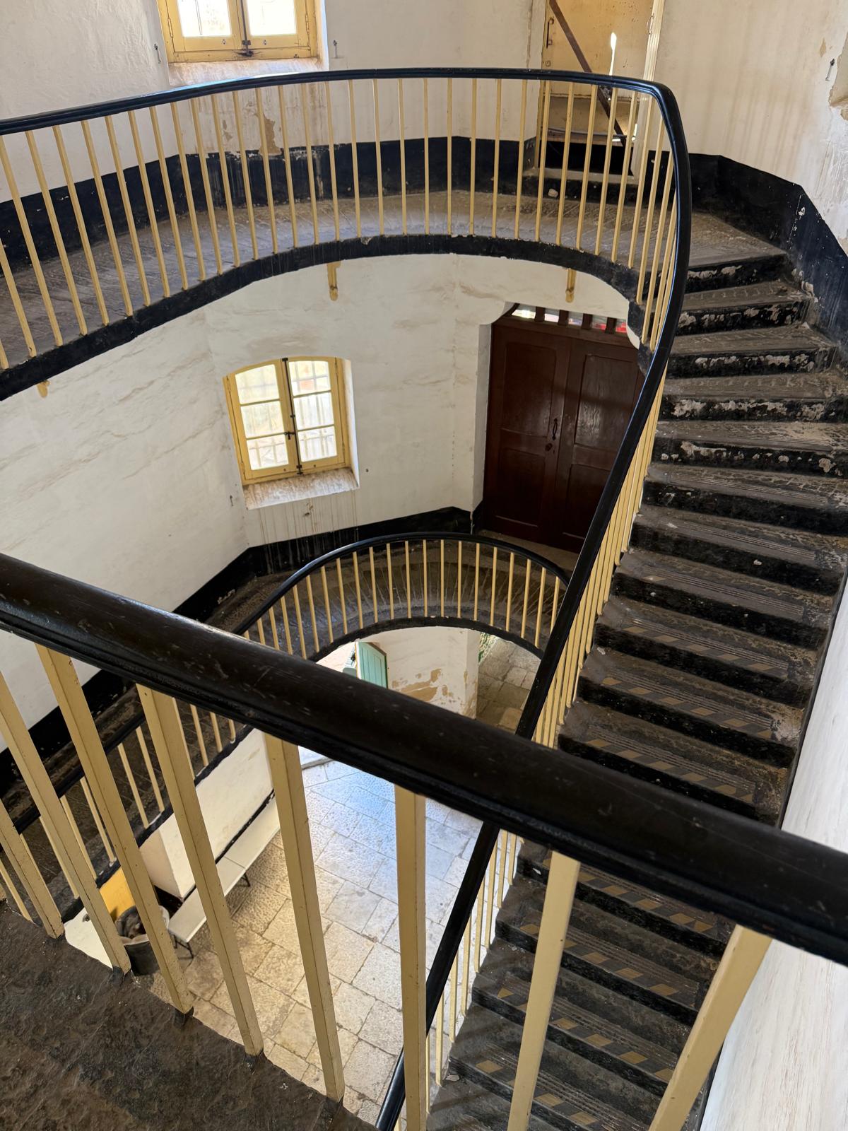 Iron spiral staircase